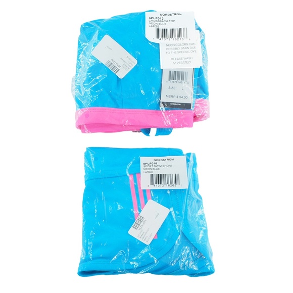 Adidas Sport Swim Crisscross Back Top and Boy Short - Picture 2 of 9